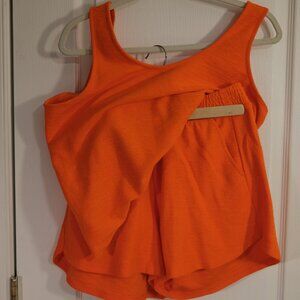 Old Navy, Orange, tank top and shorts set